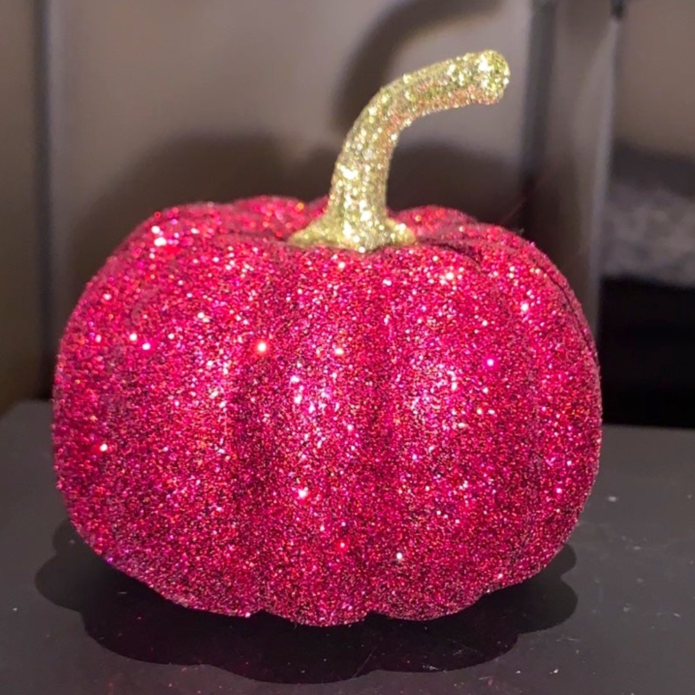Bath & Body Works RARE/HTF Burgundy Glittery Pumpkin Candle Magnet Topper